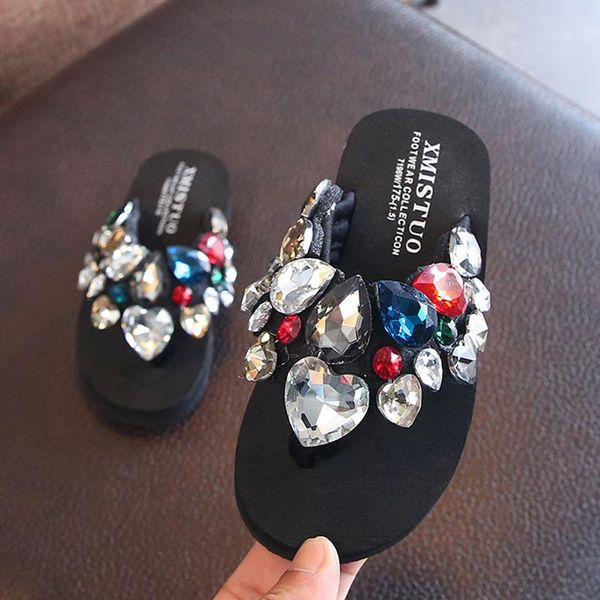 slipper childrens slippers summer trendy girls colorful rhinestone beach shoes comfortable flip flog parent child 25-42#, Black;grey
slipper childrens slippers summer trendy girls colorful rhinestone beach shoes comfortable flip flog parent child 25-42#, Black;grey