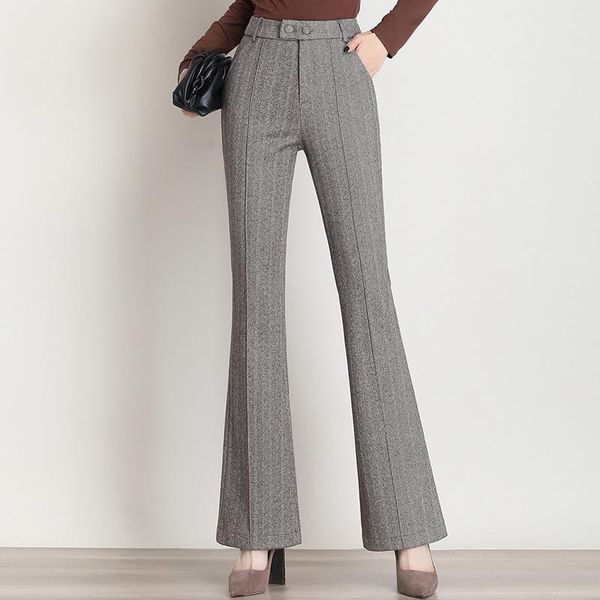bell-bottom trousers women high waist slim casual woolen flare pants office lady elegant chic plus size formal winter 4xl women's & cap, Black;white
bell-bottom trousers women high waist slim casual woolen flare pants office lady elegant chic plus size formal winter 4xl women's & cap, Black;white