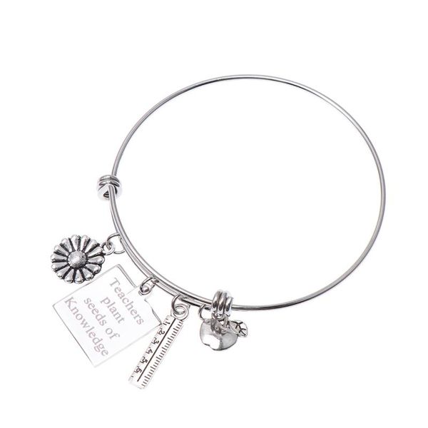 charm bracelets teachers' day steel bracelet beautiful creative gift decor for teacher woman lady, Golden;silver
charm bracelets teachers' day steel bracelet beautiful creative gift decor for teacher woman lady, Golden;silver