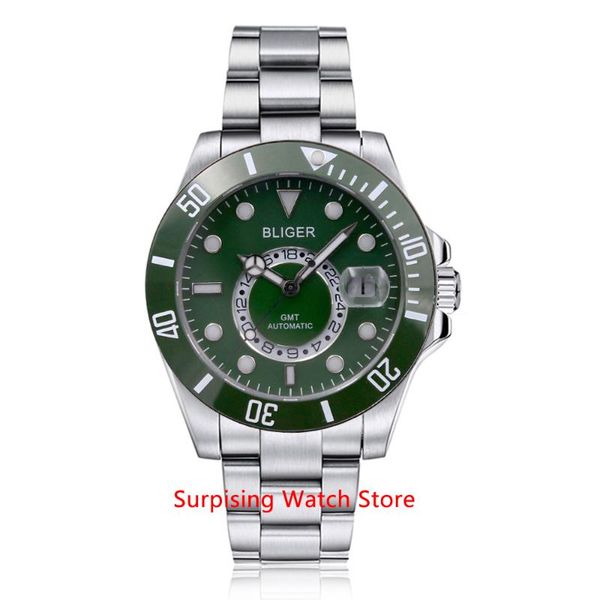 wristwatches bliger 43mm automatic mens watch ceramic bezel gmt clock luminous waterproof sapphire mechanical wristwatch men, Slivery;brown
wristwatches bliger 43mm automatic mens watch ceramic bezel gmt clock luminous waterproof sapphire mechanical wristwatch men, Slivery;brown
