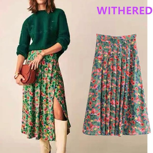withered ins bogger england vintage floral print pleated fork high waists kirt women faldas mujer moda 2021 long skirts womens, Black
withered ins bogger england vintage floral print pleated fork high waists kirt women faldas mujer moda 2021 long skirts womens, Black