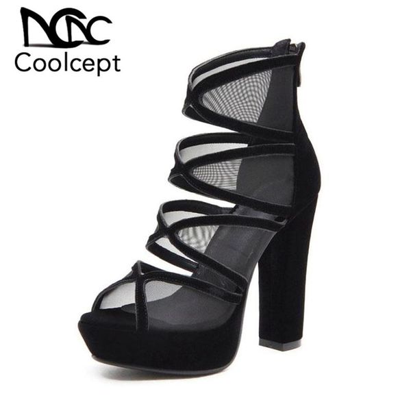 coolcept summer sandals women black zipper high heels shoes open toe platform party club comfort size 33-43
coolcept summer sandals women black zipper high heels shoes open toe platform party club comfort size 33-43