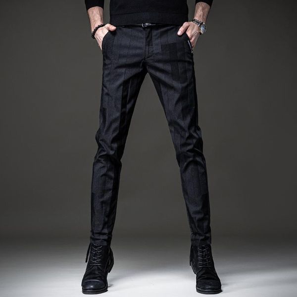 men's pants 2021 fashion brand autumn stripe casual slim small feet korean black plush
men's pants 2021 fashion brand autumn stripe casual slim small feet korean black plush