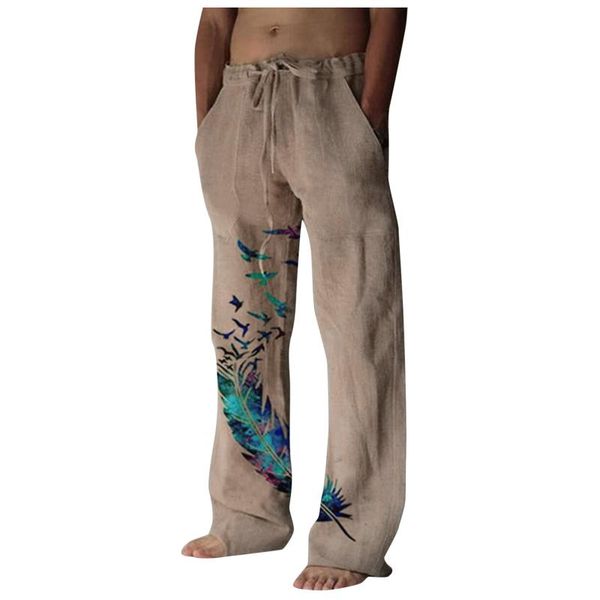 men's pants telotuny autumn men's fashion feather&bird print full length with pocket wide casual leg drawstring trousers, Black
men's pants telotuny autumn men's fashion feather&bird print full length with pocket wide casual leg drawstring trousers, Black