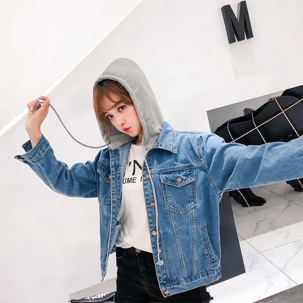 women's jackets autumn winter women long sleeve loose denim jacket female strange girl hooded girls street jeans demin coat, Black;brown
women's jackets autumn winter women long sleeve loose denim jacket female strange girl hooded girls street jeans demin coat, Black;brown