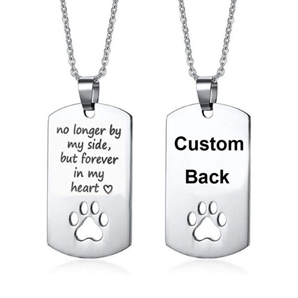 pendant necklaces custom engraved pet memorial no longer by my side but forever in heart stainless steel dog loss gift jewelry, Silver
pendant necklaces custom engraved pet memorial no longer by my side but forever in heart stainless steel dog loss gift jewelry, Silver