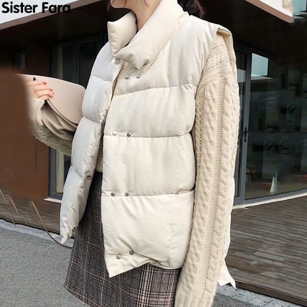 women's vests sister fara women thick vest coat warm short mandarin collar waistcoat autumn winter big pocket solid 2021, Black;white
women's vests sister fara women thick vest coat warm short mandarin collar waistcoat autumn winter big pocket solid 2021, Black;white