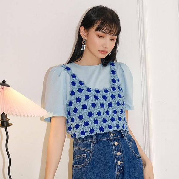 wave point short sleeve suit women's t-shirt two piece set personality design fashion leisure pants, White
wave point short sleeve suit women's t-shirt two piece set personality design fashion leisure pants, White