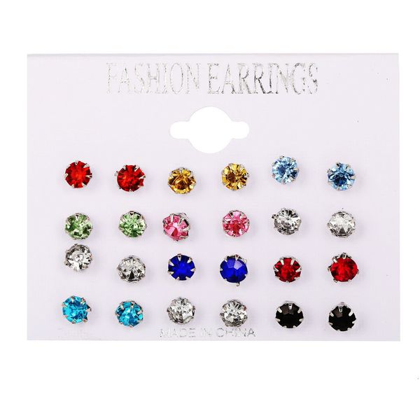 color drill earrings set 12 pairs of round trinkets zircon clip earrings, Golden;silver
color drill earrings set 12 pairs of round trinkets zircon clip earrings, Golden;silver