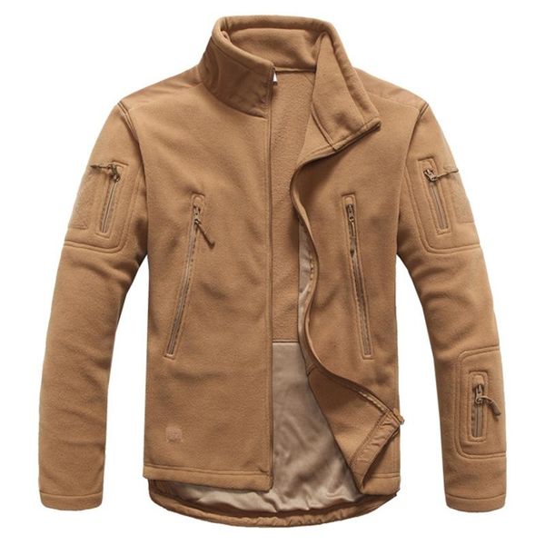 men warm polar fleece breathable jacket stand collar solid velvet patchwork full zip casual coat outwear men's jackets, Black;brown
men warm polar fleece breathable jacket stand collar solid velvet patchwork full zip casual coat outwear men's jackets, Black;brown