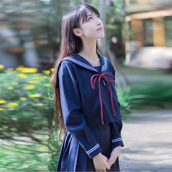 clothing sets spring japanese school uniforms for girls cute long-length sailor pleated skirt full cosplay jk costume series, White
clothing sets spring japanese school uniforms for girls cute long-length sailor pleated skirt full cosplay jk costume series, White