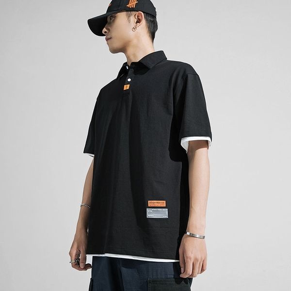 short sleeve shirt summer shirt collar trend 2021 new loose fashion men's polo, White;black
short sleeve shirt summer shirt collar trend 2021 new loose fashion men's polo, White;black