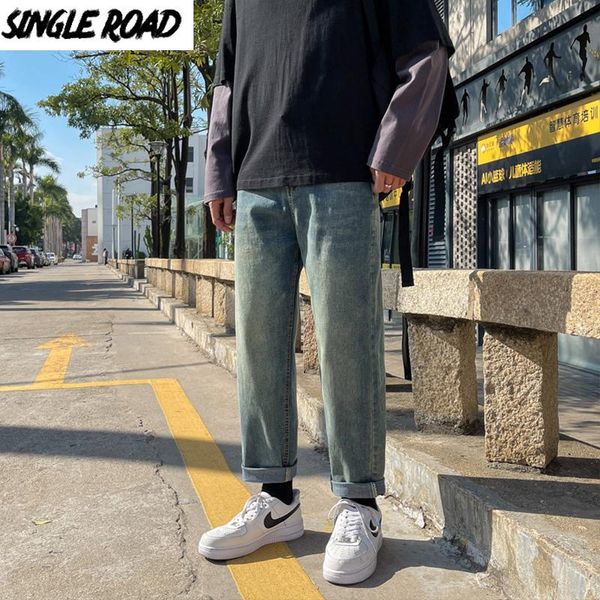 men's jeans single road straight baggy men 2021 vintage denim pants japanese streetwear korean style blue wide leg for
men's jeans single road straight baggy men 2021 vintage denim pants japanese streetwear korean style blue wide leg for