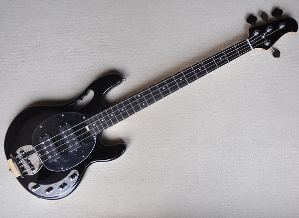4 strings black neck-thru-body music electric bass guitar with rosewood freboard,active pickups,black pickguard
4 strings black neck-thru-body music electric bass guitar with rosewood freboard,active pickups,black pickguard