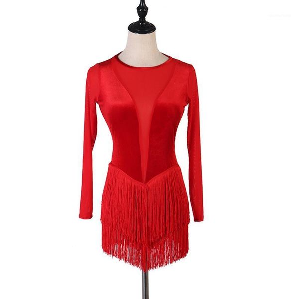 stage wear latin competition dance skirt lady's red tassel standard dancing dress elegant rumba samba, Black;red
stage wear latin competition dance skirt lady's red tassel standard dancing dress elegant rumba samba, Black;red