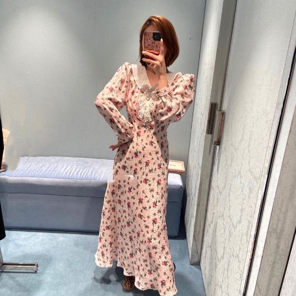 casual dresses korean fashion elegant floral printed for women 2021 spring autumn vintage long sleeve midi dress female, Black;gray
casual dresses korean fashion elegant floral printed for women 2021 spring autumn vintage long sleeve midi dress female, Black;gray