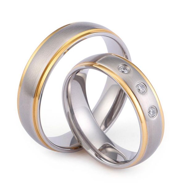 wedding rings gold silver color stainless steel alliance ring for women and men 6mm width band + cubic zirconia couple, Slivery;golden
wedding rings gold silver color stainless steel alliance ring for women and men 6mm width band + cubic zirconia couple, Slivery;golden