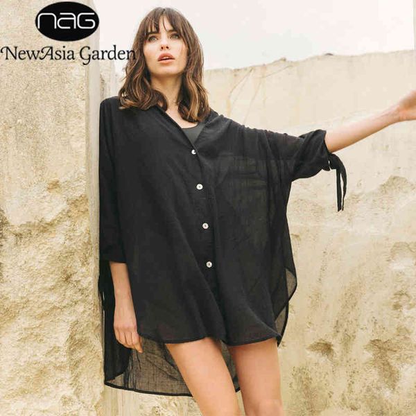 newasia shirt beach dress woman loose hollow out v neck single breasted oversized short dress holiday summer bikini cover up 210413, White;black
newasia shirt beach dress woman loose hollow out v neck single breasted oversized short dress holiday summer bikini cover up 210413, White;black