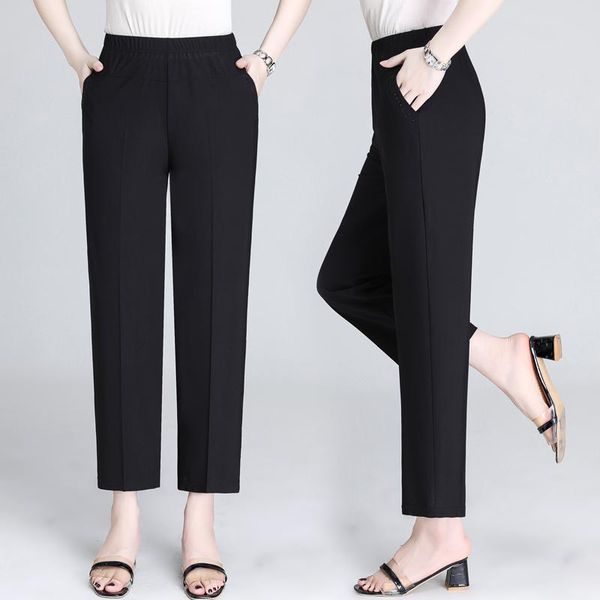 middle-aged womens straight-leg pants woman high waist thin slim ankle-length mother clothing plus size loose harem women's & capris, Black;white
middle-aged womens straight-leg pants woman high waist thin slim ankle-length mother clothing plus size loose harem women's & capris, Black;white