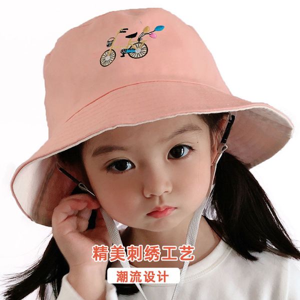 double sided fisherman hat girls boys spring and summer embroidered uv proof baby sun children's basin hat, Yellow
double sided fisherman hat girls boys spring and summer embroidered uv proof baby sun children's basin hat, Yellow