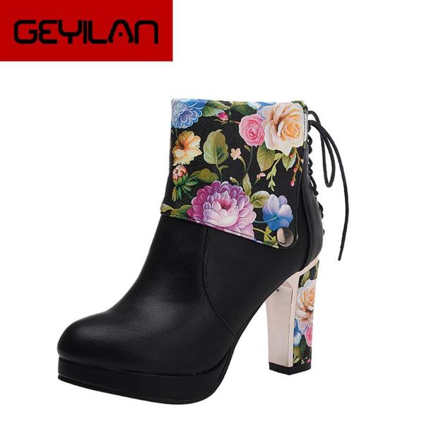 boots women's lace-up shoes winter flower printing warm boot 2021 fashion side zipper short printed high heel ankle booties, Black
boots women's lace-up shoes winter flower printing warm boot 2021 fashion side zipper short printed high heel ankle booties, Black