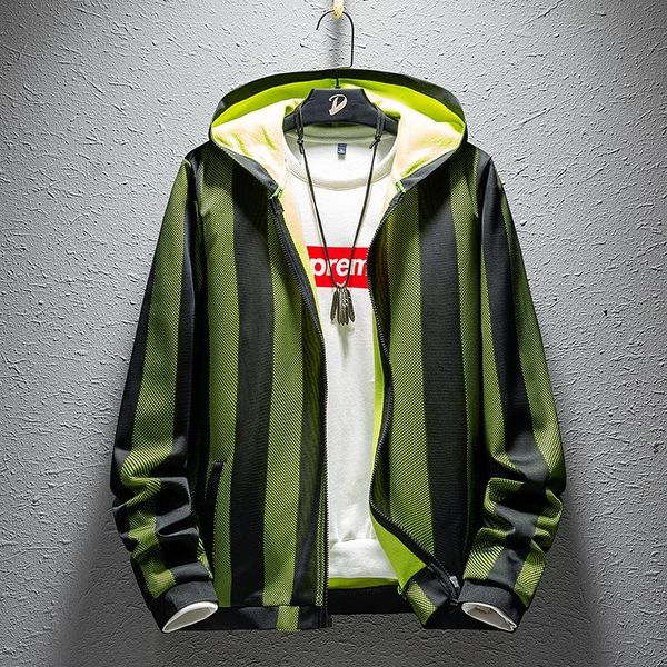 men's jackets fashion korean version mens jacket slim-fit long sleeve hoodie shirts harajuku striped streetwear zipper hooded coats, Black;brown
men's jackets fashion korean version mens jacket slim-fit long sleeve hoodie shirts harajuku striped streetwear zipper hooded coats, Black;brown