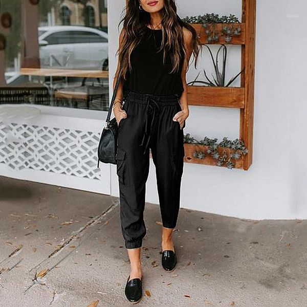 women's pants & capris summer european and american models of solid color casual loose multi-pocket drawstring trousers fashion all-mat, Black;white
women's pants & capris summer european and american models of solid color casual loose multi-pocket drawstring trousers fashion all-mat, Black;white