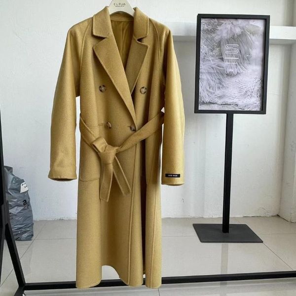 women's trench coats shopkeeper keeps high-end water ripple suit collar, medium long double-sided cashmere coat, woolen female, Tan;black
women's trench coats shopkeeper keeps high-end water ripple suit collar, medium long double-sided cashmere coat, woolen female, Tan;black