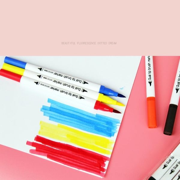 1slq double head marker painting pens marker soft head watercolor art supplies children's gift painting color penpaintbrush set, Black;red
1slq double head marker painting pens marker soft head watercolor art supplies children's gift painting color penpaintbrush set, Black;red