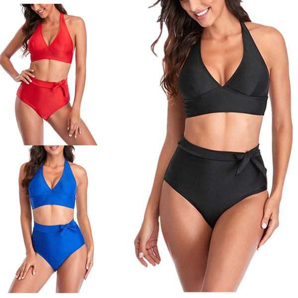 women's swimmer 2021 exterior single swimsuit solid color high waist split triangle bikini, White;black
women's swimmer 2021 exterior single swimsuit solid color high waist split triangle bikini, White;black
