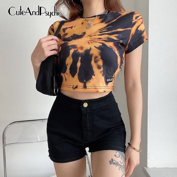 tie dye printed harajuku y2k cropped vintage crewneck cute skinny tshirts summer fashion aesthetic tees 90s cuteandpsycho women's t-sh, White
tie dye printed harajuku y2k cropped vintage crewneck cute skinny tshirts summer fashion aesthetic tees 90s cuteandpsycho women's t-sh, White