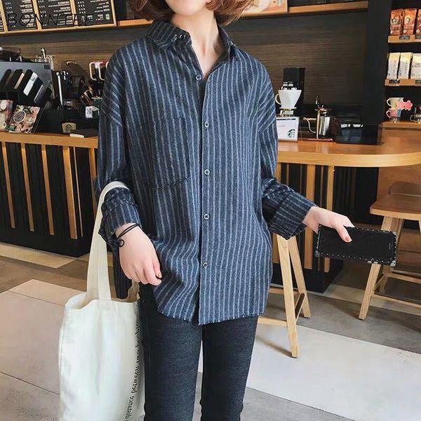 shirts women chic striped korean style trendy long blouses womens retro simple ladies leisure loose spring shirt women's &, White
shirts women chic striped korean style trendy long blouses womens retro simple ladies leisure loose spring shirt women's &, White