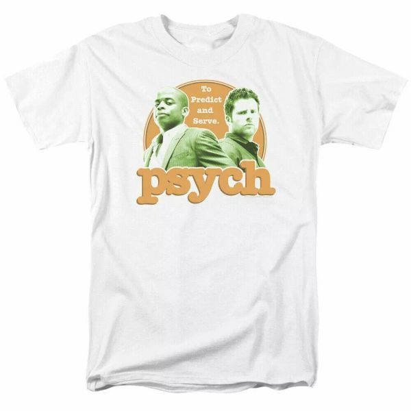 Psych Predictable T Shirt Mens Licensed Classic TV Show Tee Gus Shawn White, White;black
Psych Predictable T Shirt Mens Licensed Classic TV Show Tee Gus Shawn White, White;black
