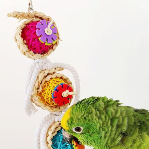 other bird supplies colorful parrot chew strands bite teeth griding ball bell attractive parakeet toys natural straw pet toy
other bird supplies colorful parrot chew strands bite teeth griding ball bell attractive parakeet toys natural straw pet toy