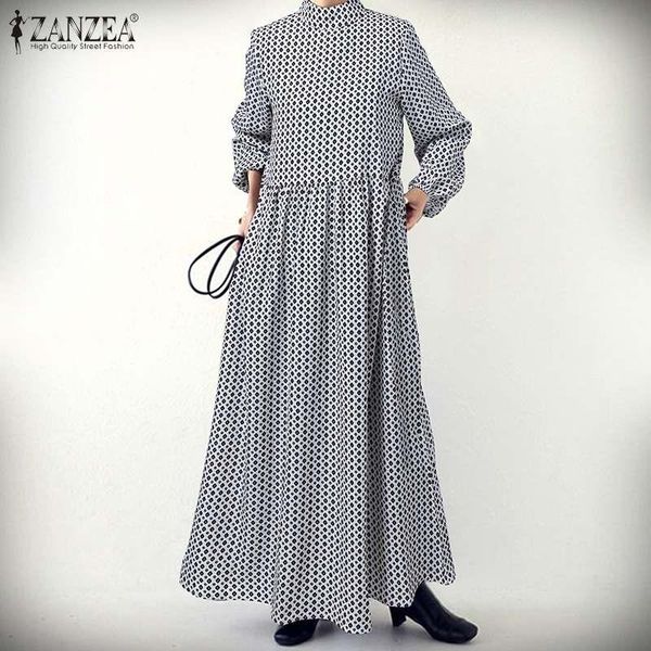 casual dresses autumn turtleneck long sleeve maxi sundress 2021 women elegant polka dot printed dress zanzea female work vestidos kaftan, Black;gray
casual dresses autumn turtleneck long sleeve maxi sundress 2021 women elegant polka dot printed dress zanzea female work vestidos kaftan, Black;gray