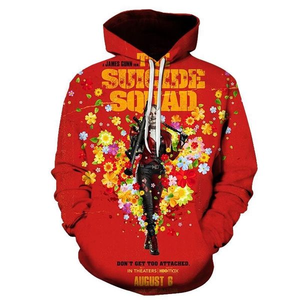 men's new suicide team 2 series digital printing pullover 3d sweater men's hoodie, Black
men's new suicide team 2 series digital printing pullover 3d sweater men's hoodie, Black