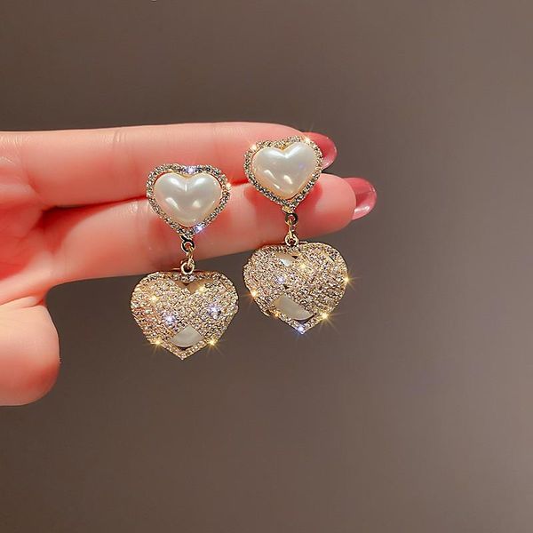 dangle & chandelier 2021 fashion shiny crystal temperament drop earrings trend sweet fresh lovely heart pearl elegant senior women, Silver
dangle & chandelier 2021 fashion shiny crystal temperament drop earrings trend sweet fresh lovely heart pearl elegant senior women, Silver