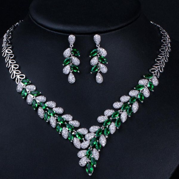 earrings & necklace zlxgirl brand green water drop cubic zirconia bridal jewelry sets silver color wedding
earrings & necklace zlxgirl brand green water drop cubic zirconia bridal jewelry sets silver color wedding