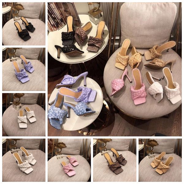 2021 designer heels women sandals leather high heels summer ladies fashion flat woven slipper woman shoes with box, Black
2021 designer heels women sandals leather high heels summer ladies fashion flat woven slipper woman shoes with box, Black