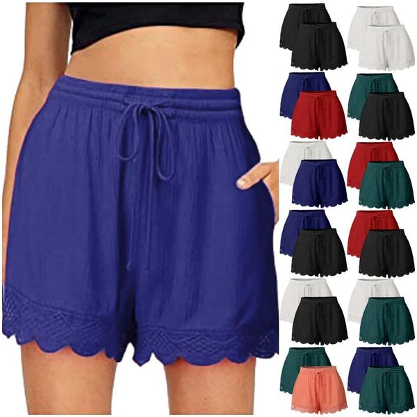 women's shorts 2 pieces women lace plus size rope tie yoga sport pants leggings trousers high waist summer home loose, White;black
women's shorts 2 pieces women lace plus size rope tie yoga sport pants leggings trousers high waist summer home loose, White;black