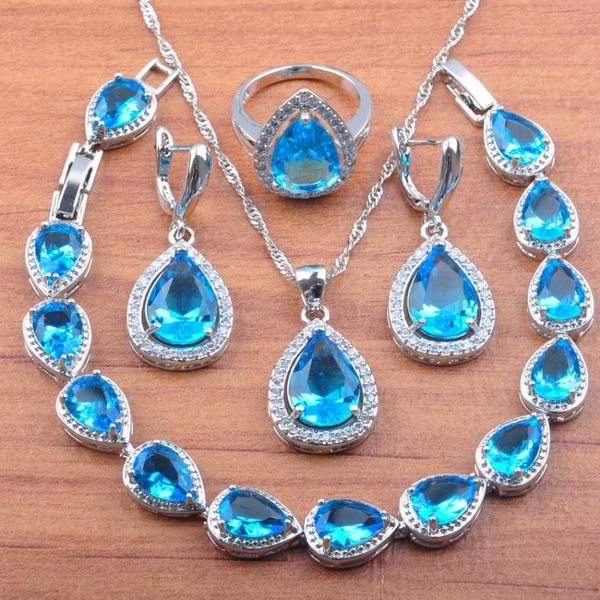 wedding jewelry sets 925 silver water drop sky blue cubic zirconia party jewelrry for women earrings/necklace/bracelet/ring set js0104, Slivery;golden
wedding jewelry sets 925 silver water drop sky blue cubic zirconia party jewelrry for women earrings/necklace/bracelet/ring set js0104, Slivery;golden