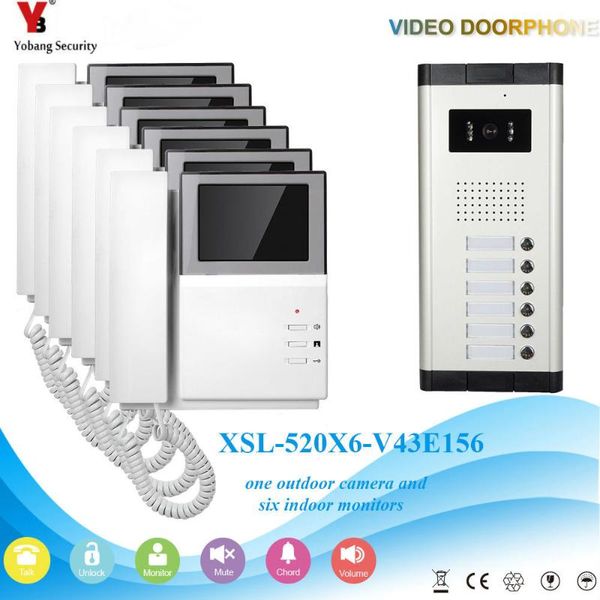 smartyiba 4.3 inch tft lcd apartment wired video door phone audio visual intercom entry system 1 hd outdoor camera 6 monitors phones
smartyiba 4.3 inch tft lcd apartment wired video door phone audio visual intercom entry system 1 hd outdoor camera 6 monitors phones