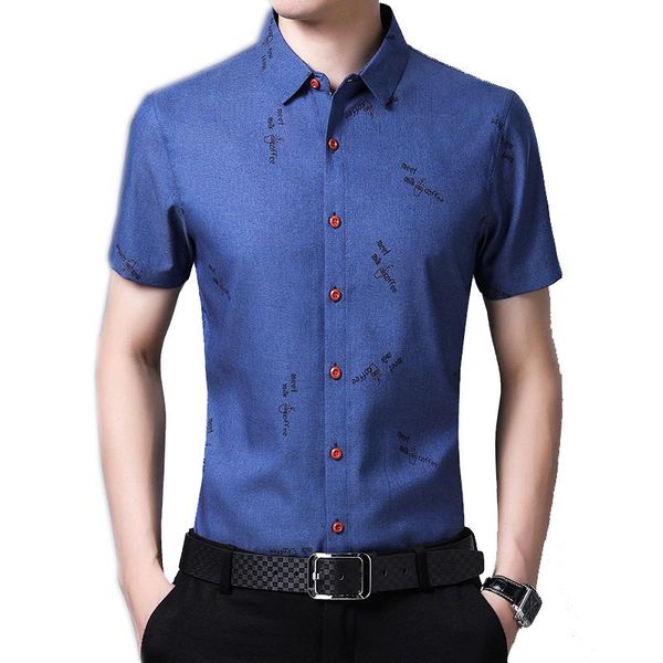 men's casual shirts men shirt business letters fashion gentlemen 75% polyester 25% cotton blue summer clothing short sleeve a06261009, White;black
men's casual shirts men shirt business letters fashion gentlemen 75% polyester 25% cotton blue summer clothing short sleeve a06261009, White;black