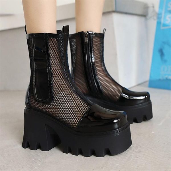 boots pxelena jk 2021 spring gladiator mesh punk rock gothic harajuku creepers thick sole platform chunky high heels shoes 35-44, Black
boots pxelena jk 2021 spring gladiator mesh punk rock gothic harajuku creepers thick sole platform chunky high heels shoes 35-44, Black