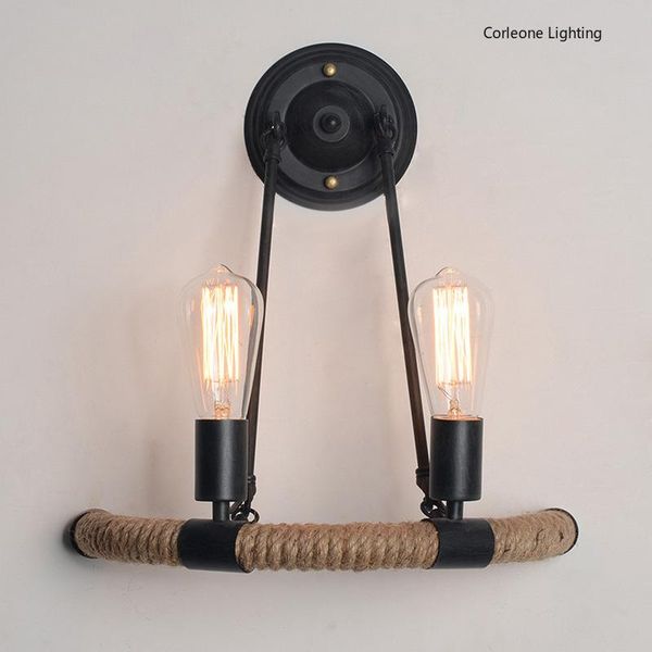 wall lamp vintage loft american bucolic rope suspension lights cafe bar living room decoration e27 sconces
wall lamp vintage loft american bucolic rope suspension lights cafe bar living room decoration e27 sconces
