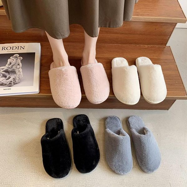 slippers ladies winter home solid color simple plush non-slip soft warm indoor bedroom couple floor shoes, Black
slippers ladies winter home solid color simple plush non-slip soft warm indoor bedroom couple floor shoes, Black