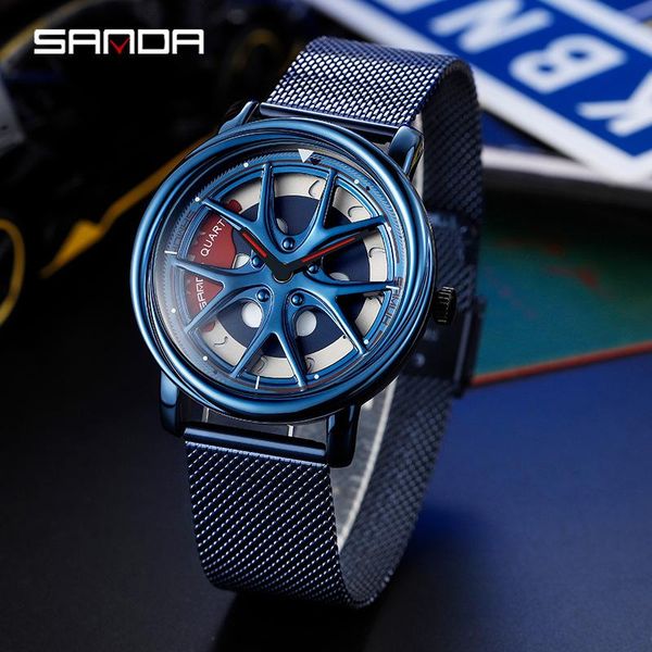 wristwatches sanda rotating mens watches wheel steel mesh watchband fashion cool personality creative student watch men gifts, Slivery;brown
wristwatches sanda rotating mens watches wheel steel mesh watchband fashion cool personality creative student watch men gifts, Slivery;brown