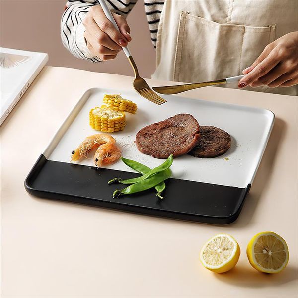 dishes & plates ceramic rectangular plate tableware square tray nordic black and white ins style creative dessert western steak
dishes & plates ceramic rectangular plate tableware square tray nordic black and white ins style creative dessert western steak