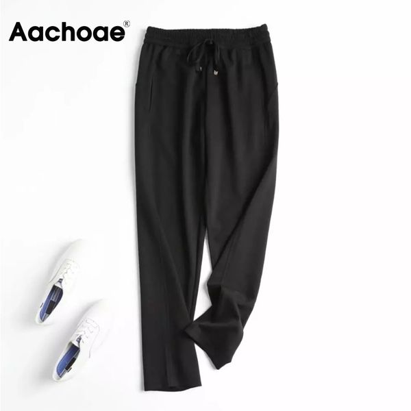 aachoae women black pants fashion drawstring high waist long trousers joggers ladies loose casual female sweatpants 210413, Black;white
aachoae women black pants fashion drawstring high waist long trousers joggers ladies loose casual female sweatpants 210413, Black;white