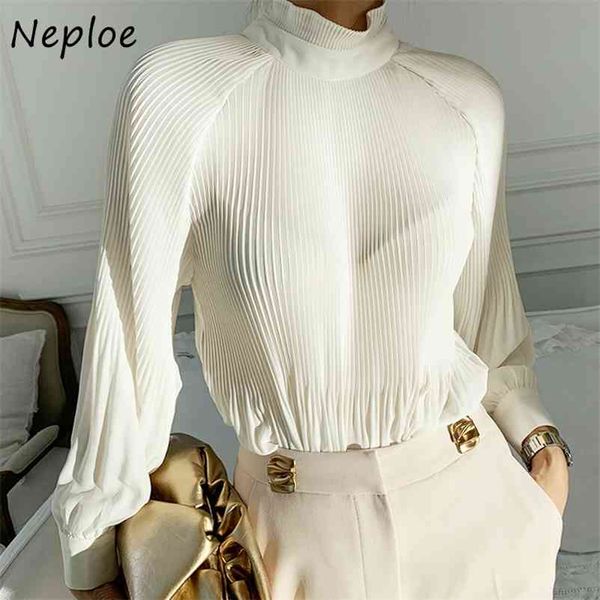 korean style chic elegant design women blouse stand collar loose pleated femme blusas all-match lantern sleeve shirts 210422, White
korean style chic elegant design women blouse stand collar loose pleated femme blusas all-match lantern sleeve shirts 210422, White